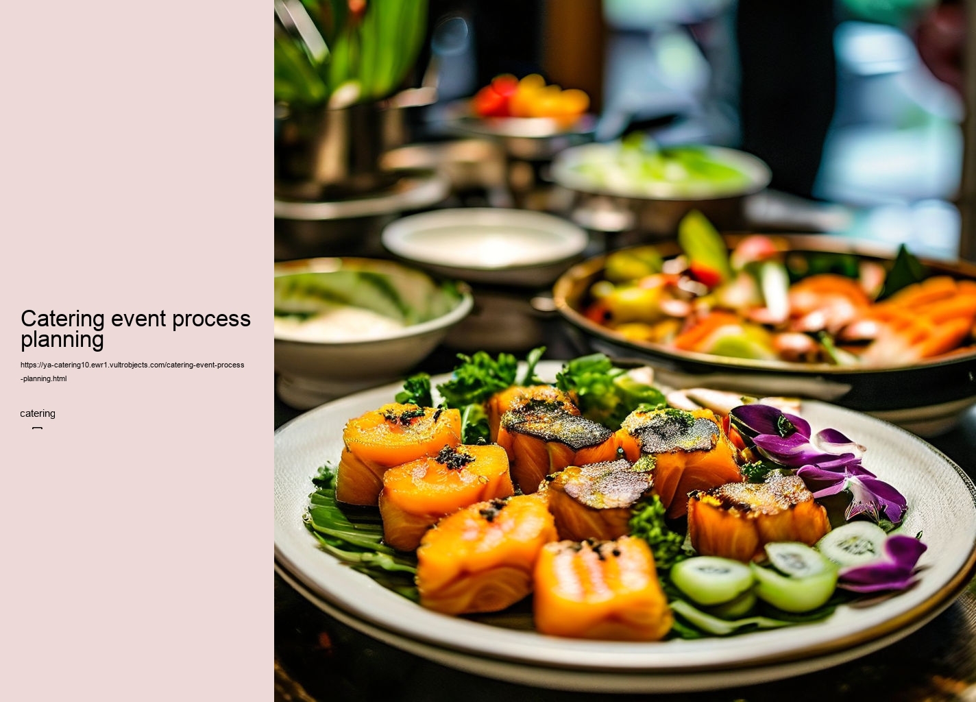 Catering event process planning